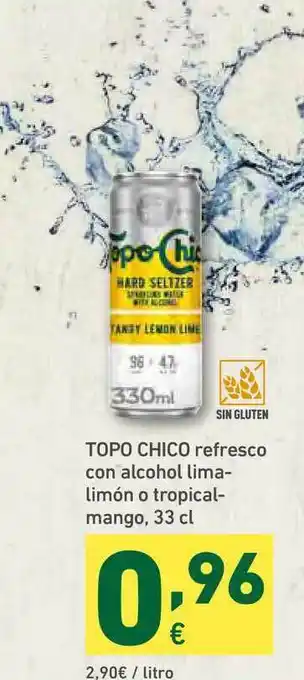 HiperDino Topo Chico Refresco Con Alcohol Lima-limón Tropical-mango, 33 cl oferta
