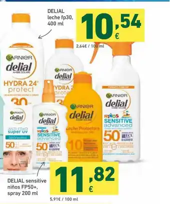 HiperDino Delial Leche Fp30 400 Ml Delial Sensitive Niños Fp50+ Spray 200 Ml oferta