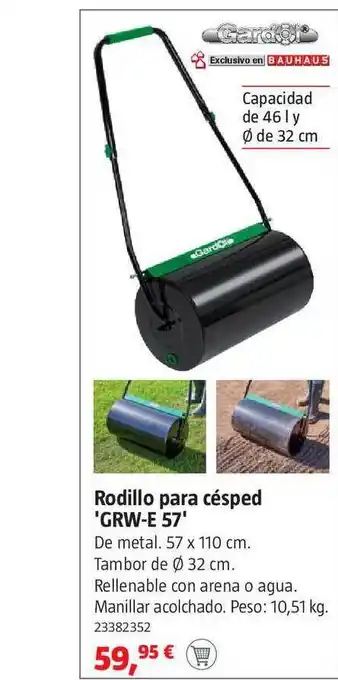 Bauhaus 'GRW-E 57' Rodillo para césped oferta