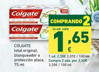 HiperDino Colgate Total Original Blanqueador O Protección Placa, 75ml oferta