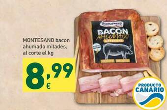 HiperDino Montesano Bacon Ahumado Mitades Al Corte oferta
