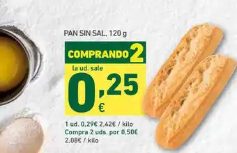HiperDino Pan Sin Sal 120g oferta