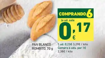 HiperDino Rombito Pan Blanco 70g oferta