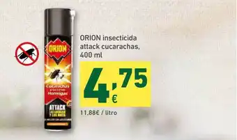 HiperDino Orion Insecticida Attack Cucarachas 400ml oferta