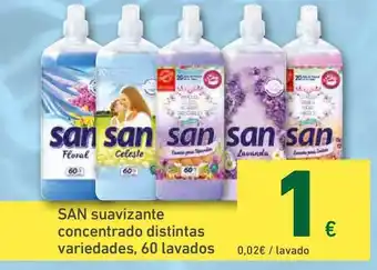 HiperDino San Suavizante Concentrado Distintas Variedades 6 Lavados oferta