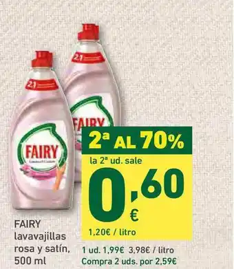 HiperDino Fairy Lavavajillas Rosa Y Satín 500ml oferta
