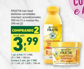 HiperDino Fructis Hair Food 350ml oferta