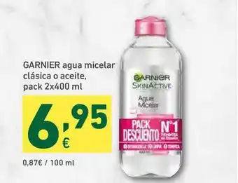 HiperDino Garnier Agua Micelar Clásica O Aceite Pack 2 2x400ml oferta