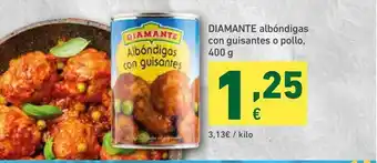 HiperDino Dimante Albóndigas Con Guisantes O Pollo 400g oferta