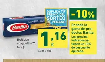 HiperDino Barilla Spaguetti N°7 500g oferta