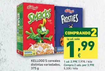 HiperDino Kellogg's Cereales Distintas Variedades 375g oferta