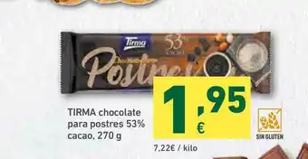 HiperDino Tirma Chocolate Para Postres 53% Cacao 270g oferta