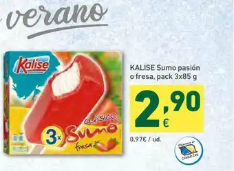 HiperDino Kalise Sumo Pasión O Fresa Pack 3 x 85g oferta