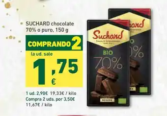 HiperDino Suchard Chocolate 70% O Puro 150g oferta