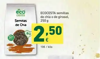 HiperDino Ecocesta Semillas De Chía O De Girasol 250g oferta