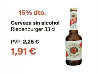 Cerveza Sin Alcohol Riedenburger 15% Dto 33cl