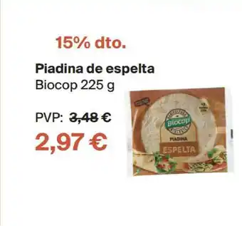 Veritas Piadina De Espelta Biocop 225g oferta