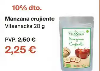 Veritas Manzana Crujiente Vitasnacks 10% Dto 20g oferta