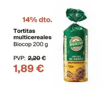 Tortitas Multicereales Biocop 14% Dto 200g