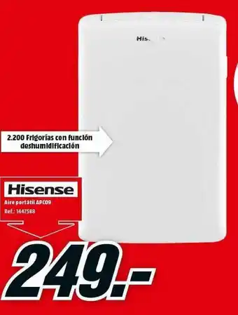 MediaMarkt Hisense Aire portátil APC09 oferta