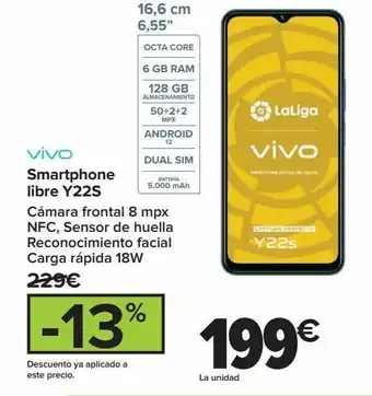 Carrefour Smartphone libre y22s vivo oferta