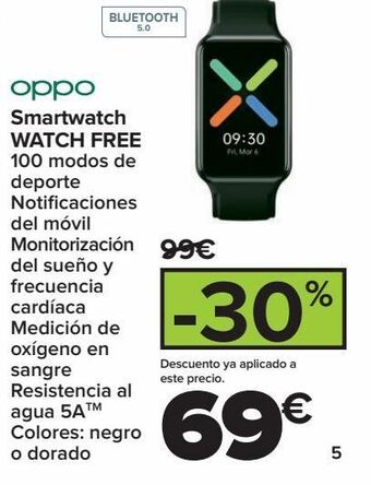 Carrefour Oppo smartwatch watch free oferta