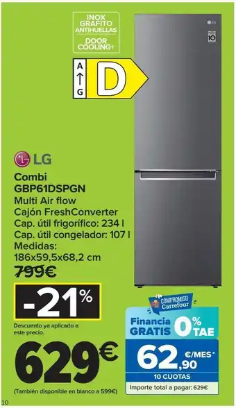 Carrefour Lg combi gbp61dspgn oferta