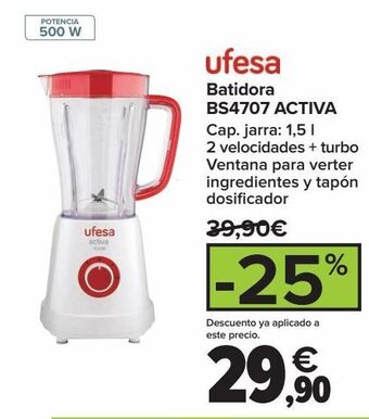 Carrefour Ufesa batidora bs4707 activa oferta