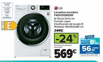 Carrefour Lg lavadora - secadora f4dv3109s2w oferta