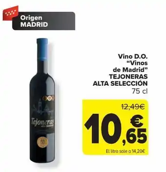 Carrefour Vino d.o. "vinos de madrid" tejoneras alta selección oferta