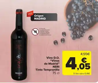 Carrefour Vino d.o. "vinos de madrid" neri tinto tempranillo oferta