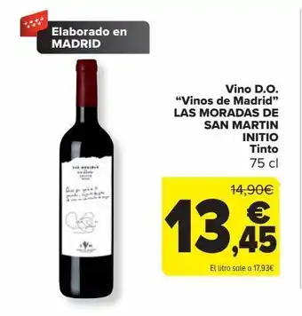 Carrefour Vino d.o. "vinos de madrid" las moradas de san martin initio tinto oferta