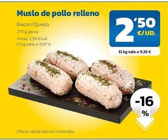 AhorraMas Muslo de pollo relleno oferta