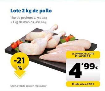 AhorraMas Lote 2 kg de pollo oferta