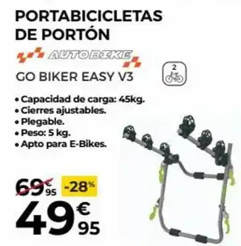 Feu Vert Portabicicletas de portón autobike go biker easy v3 oferta