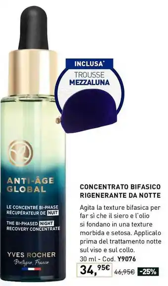 Yves Rocher Concentrado bifasico rigenerante da notte oferta