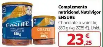 Alcampo Complemento nutricional nutrivigor ensure oferta