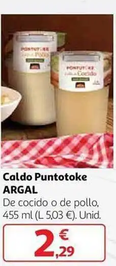 Alcampo Caldo puntotoke argal oferta