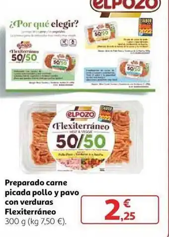 Alcampo Preparado carne picada pollo y pavo con verduras flexiterráneo oferta