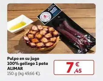 Alcampo Pulpo en su jugo 100% gallego 1 pata alimar oferta