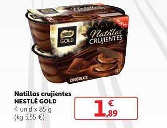 Alcampo Natillas crujientes nestlé gold oferta