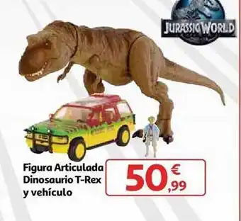 Alcampo Figura articulada dinosaurio t-rex y vehículo oferta