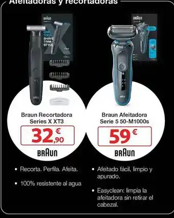 Alcampo Braun recortadora series x xt3 braun afeitadora serie 5 50-m1000s oferta