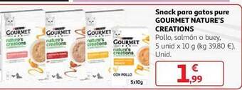 Alcampo Snack para gatos pure gourmet nature's creations oferta