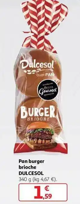 Alcampo Pan burguer brioche dulcesol oferta