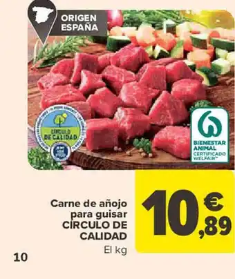 Carrefour Casrne de añojo para guisar circulo de calidad oferta