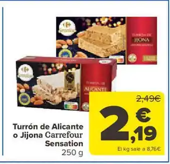 Carrefour Turrón de alicante o jinona carrefour sensation oferta