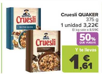 Carrefour Cruesli quaker oferta
