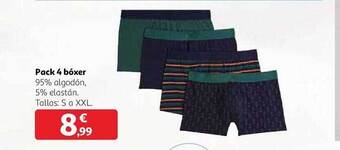 Alcampo Pack 4 bóxer oferta