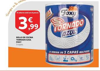 Alcampo Rollo de cocina tornado azul foxy oferta